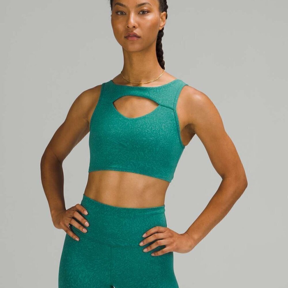 Lululemon Everlux Cut-Out Train Bra *Medium Support, B/C Cups - 8 Crunch Teal